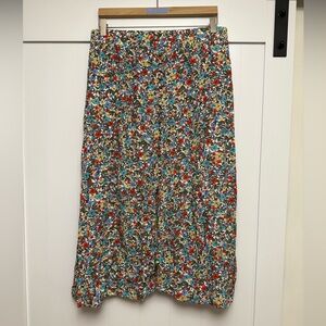 Loft Floral Midi Skirt